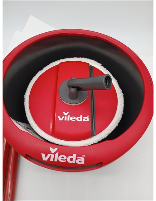 Vileda Spin & Clean Sistema de Fregado, Rojo y Negro, 335 x 176 x 343 mm