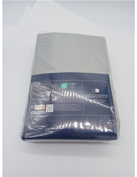 Dreamzie Juego de 2 Sabanas 150 x 200 Ajustables - Microfibra Ultra Suave Oeko Tex Certificado - Sabanas 150x200 Cama - Gris Pel