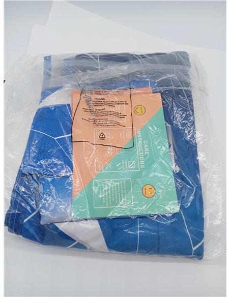 Juego de cama de 90 x 190 cm, diseño de fútbol, color azul, funda nórdica para 1 persona, estampado deportivo, fundas nórdicas c