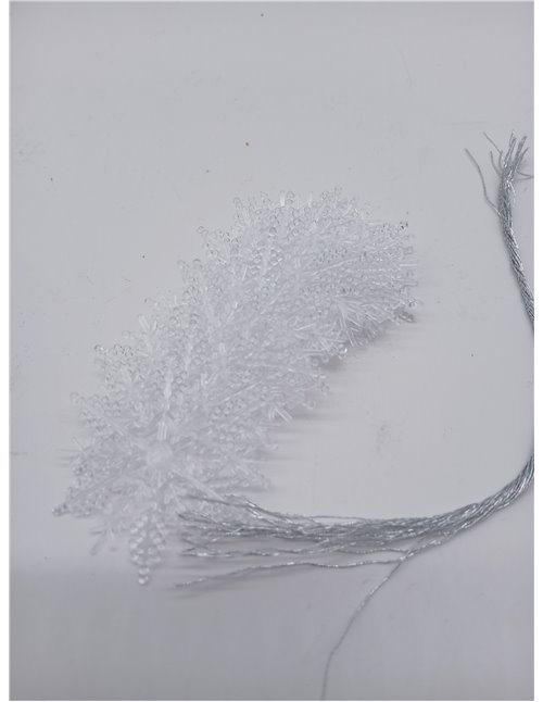 Naler 20 Copos de Nieve Navideños Plásticos Transparentes para Decoración de Árboles de Navidad
