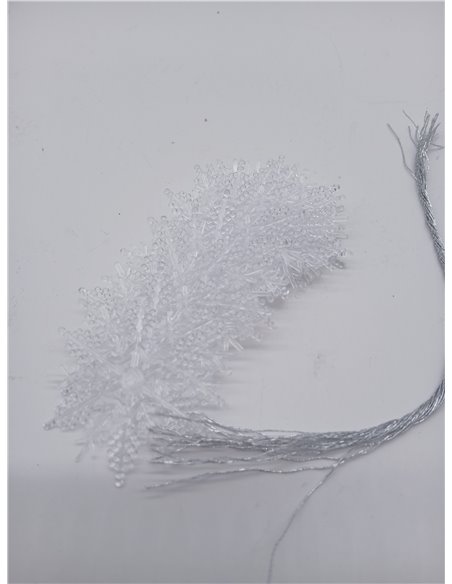 Naler 20 Copos de Nieve Navideños Plásticos Transparentes para Decoración de Árboles de Navidad