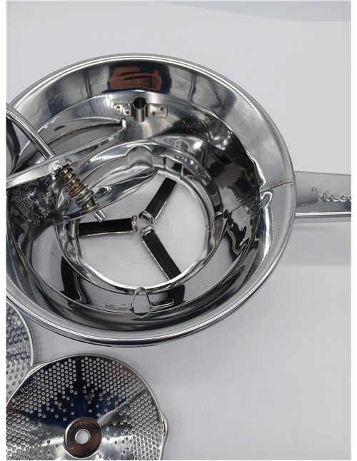 Moulinex Classic - Molinillo de verduras manual, incluye dos parrillas, acero inoxidable, tamaño pequeño, apto para lavavajillas