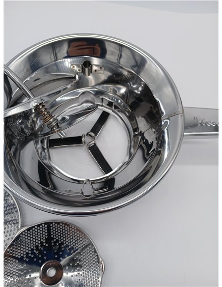 Moulinex Classic - Molinillo de verduras manual, incluye dos parrillas, acero inoxidable, tamaño pequeño, apto para lavavajillas