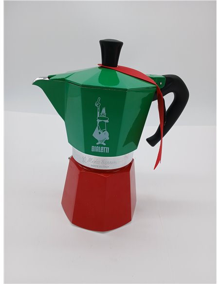 Bialetti - Moka Express Italian Collection: Icónica Cafetera Italiana para Espresso, Auténtico Café Italiano, 6 Tazas (250 ml), 