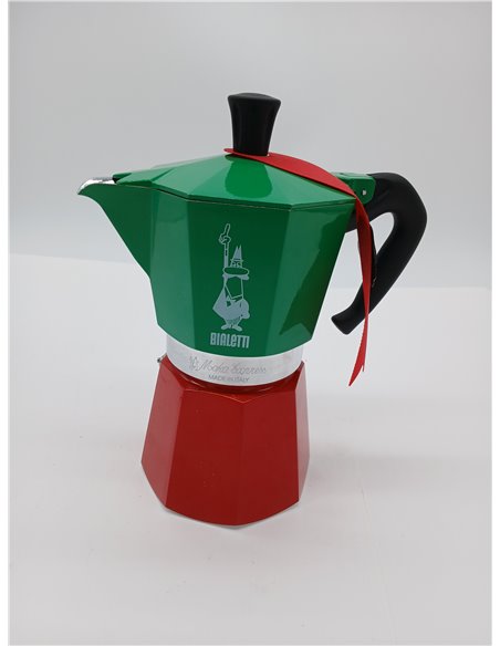 Bialetti - Moka Express Italian Collection: Icónica Cafetera Italiana para Espresso, Auténtico Café Italiano, 6 Tazas (250 ml), 