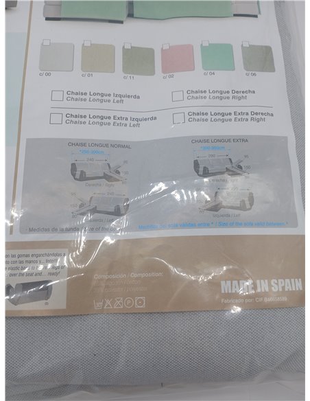 Eysa Salvasofá o Funda de sofá práctica Oriente 4 plazas Color 06/Gris