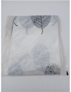 Cortina de Baño y Ducha Impermeable Antimoho, Patrón de Hojas, para Baño Familiar y Hotel, 180 X 200cm 2