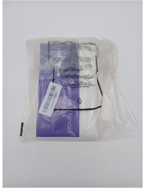 Todocama Set of 2 Pillowcases, Extra Soft Microfibre, Hypoallergenic, Set of 2 - 90 x 40 cm, White