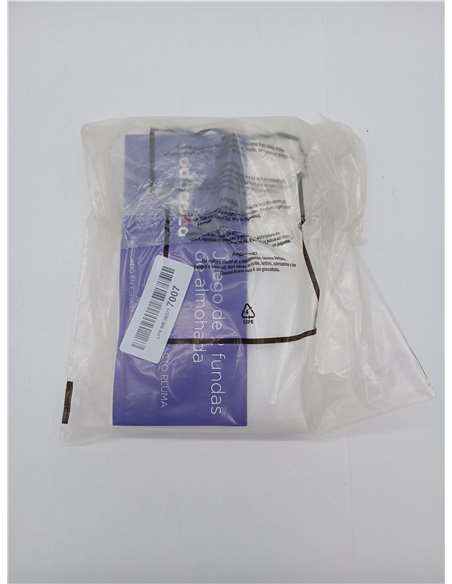 Todocama Set of 2 Pillowcases, Extra Soft Microfibre, Hypoallergenic, Set of 2 - 90 x 40 cm, White
