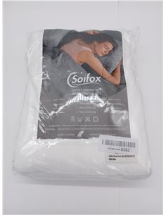 Juego de funda de edredón de microfibra para cama de tamaño Super King, color blanco, con 2 fundas de almohada a juego, ultrasua 2