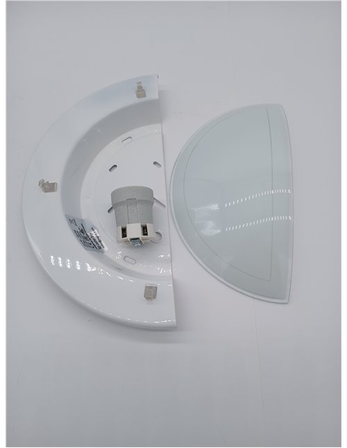 EGLO Lámpara de pared Planet 1, lámpara led de interior de acero y cristal, lámpara de salón en blanco y transparente, lámpara d