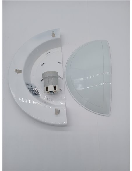 EGLO Lámpara de pared Planet 1, lámpara led de interior de acero y cristal, lámpara de salón en blanco y transparente, lámpara d