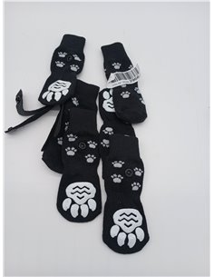 3 Pares Calcetines Antideslizantes Interiores para Perros, Protectores de Patas para Perros con Correas Ajustables, Calcetines A 2