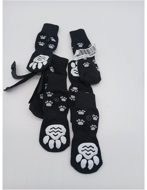 3 Pares Calcetines Antideslizantes Interiores para Perros, Protectores de Patas para Perros con Correas Ajustables, Calcetines A