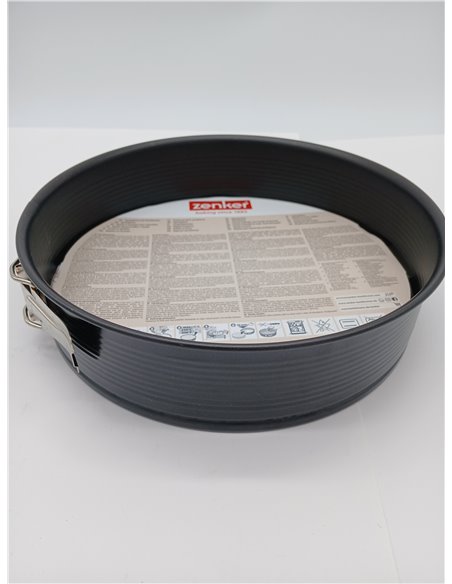 Zenker Black Metallic Molde Repostería Roscos y Molde Bizcocho, Molde Desmontable 28 cm Doble Base, Acero con Revestimiento Anti