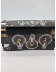 Eglo set de 3 lámparas de filamento LED con casquillo E27, bombillas vintage Edison transparentes, 4 vatios cada una, bombillas  2