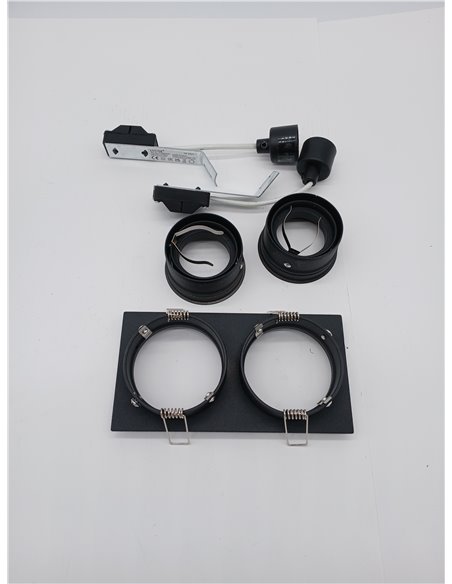 LUCIDE EMBED - Foco empotrable en el suelo - 2xGU10 - Negro