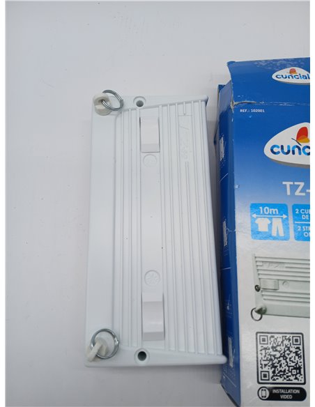 Cuncial TZ-S-2 | Automatic Wall Clothesline 2 Ropes | Up to 10 m of Line | Extendable 5 m per Rope | Individual Locking | Indoor