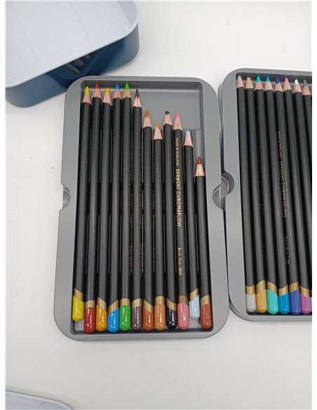 Derwent Chromaflow Estuche de 36 Lápices, Núcleo de 3.5mm y Gran Dureza, Textura Suave y Fácil de Mezclar, Ideal para Dibujar, P