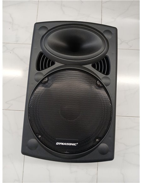 DYNASONIC Dynapro Altavoz Autoamplificado Potente 12"/700W, Altavoz Bluetooth Portátil 2 Micrófonos, Sistema PA, TWS, USB/SD y B