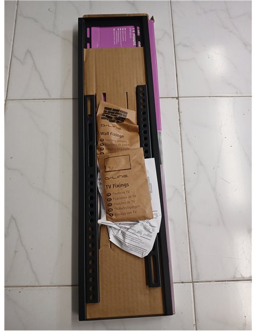 Soporte de Pared Plano para TV D-Line, para televisores de 50 a 85 Pulgadas, VESA 200x200mm - 600x400 mm, soporta hasta 60 kg