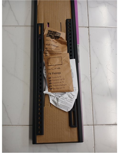 Soporte de Pared Plano para TV D-Line, para televisores de 50 a 85 Pulgadas, VESA 200x200mm - 600x400 mm, soporta hasta 60 kg