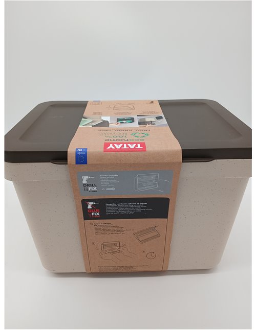 Tatay Smart Organic Bin 6L | Kitchen Waste Bin with Holder and Screws Included | Compact and Functional Design | 100% Recycled M