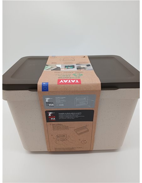 Tatay Smart Organic Bin 6L | Kitchen Waste Bin with Holder and Screws Included | Compact and Functional Design | 100% Recycled M