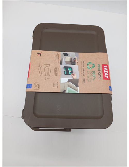 Tatay Smart Organic Bin 6L | Kitchen Waste Bin with Holder and Screws Included | Compact and Functional Design | 100% Recycled M