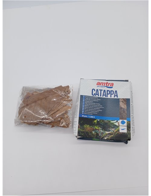 Amtra Catappa Leaves - Almond Leaves, Complemento Alimenticio Para Gambas Y Crustáceos De Agua Dulce, 30 Piezas.