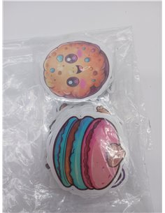 100 pegatinas de galletas para bicicleta, equipaje, parachoques, motocicleta, monopatín, frigorífico, portátil, lindas galletas, 2