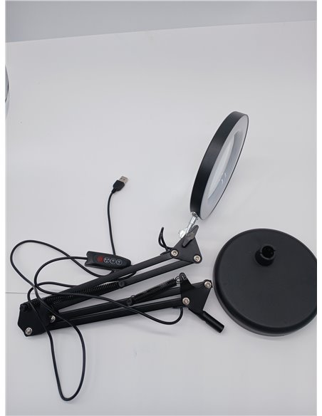 10× Magnifier with Light, 3 Color Modes, 72 LED Desk Lamp, Large Magnifying Glasses with Light, Magnifier with Light and Stand f