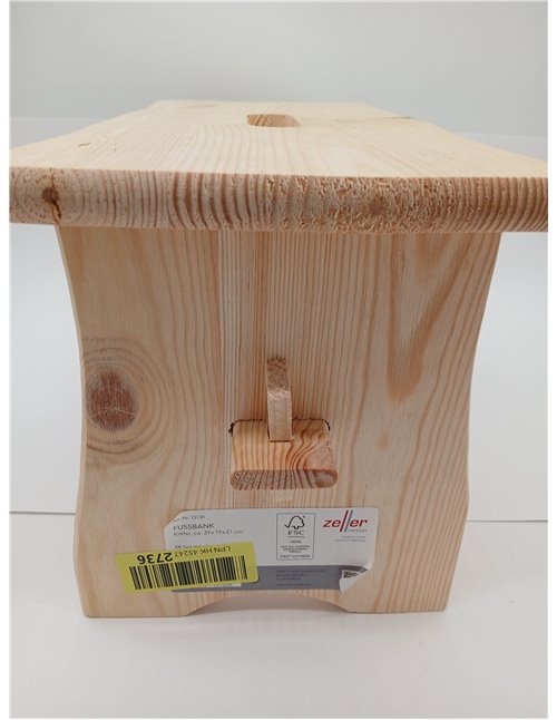 Zeller 13130 Reposapiés, Madera, Marrón, 39x19x21 cm
