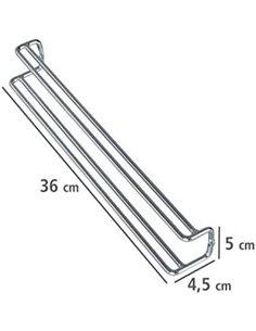 Wenko 5970100 Porta Corbatas y Cinturones, Cromo, Plata Brillante, 36 x 5 x 4.5 cm