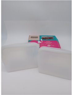 Moonmoon Bolsas de silicona reutilizables para congelar, bolsas de almacenamiento de alimentos de pie, transparentes, XL, 1500 m 2