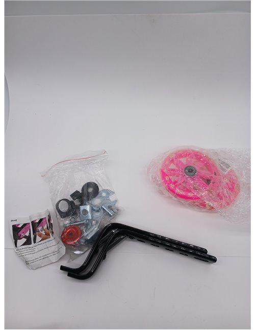 Ruedines de bici rosas. 