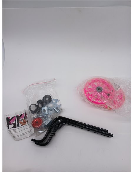 Ruedines de bici rosas. 