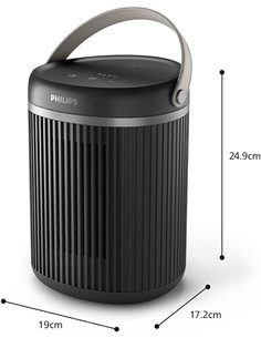 Calefactor conectado Philips Serie 3000 de 2000 W, hasta un 50% de ahorro de energía con Eco AI, silencioso 24 db(A), 5 funcione