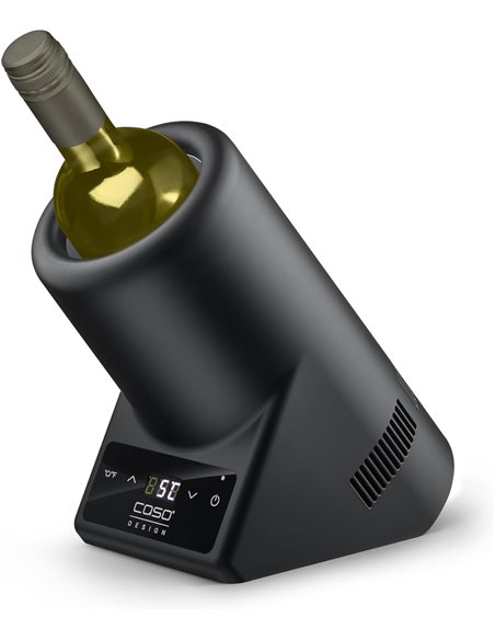 CASO VinoCase Enfriador para botella de vino, champán, etc., temperatura 5 – 18 °C, para botellas de hasta 9 cm de diámetro, fun