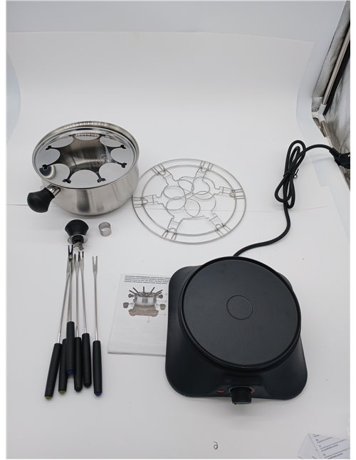 Tristar FO-1109 Olla eléctrica Multifuncional para Fondue de Queso, Chocolate o Aceite, Volumen 1.3 litros, 1400 W, Carcasa de A