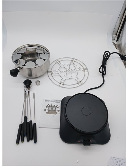 Tristar FO-1109 Olla eléctrica Multifuncional para Fondue de Queso, Chocolate o Aceite, Volumen 1.3 litros, 1400 W, Carcasa de A