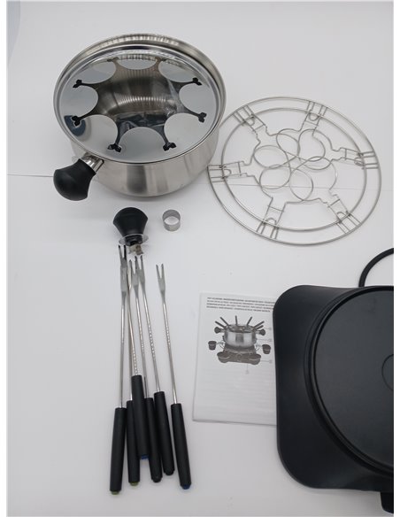 Tristar FO-1109 Olla eléctrica Multifuncional para Fondue de Queso, Chocolate o Aceite, Volumen 1.3 litros, 1400 W, Carcasa de A