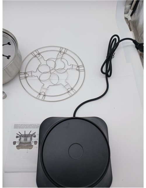 Tristar FO-1109 Olla eléctrica Multifuncional para Fondue de Queso, Chocolate o Aceite, Volumen 1.3 litros, 1400 W, Carcasa de A