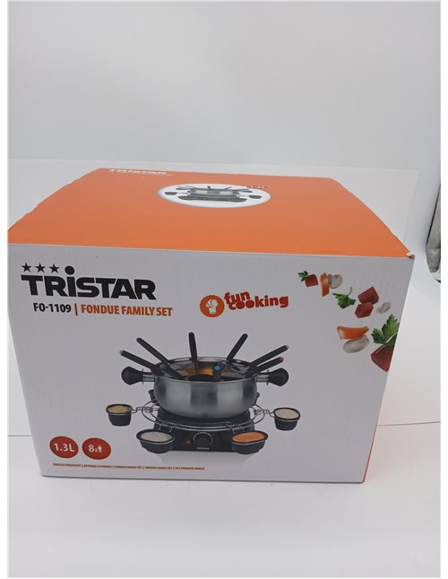 Tristar FO-1109 Olla eléctrica Multifuncional para Fondue de Queso, Chocolate o Aceite, Volumen 1.3 litros, 1400 W, Carcasa de A