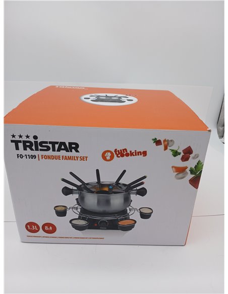 Tristar FO-1109 Olla eléctrica Multifuncional para Fondue de Queso, Chocolate o Aceite, Volumen 1.3 litros, 1400 W, Carcasa de A