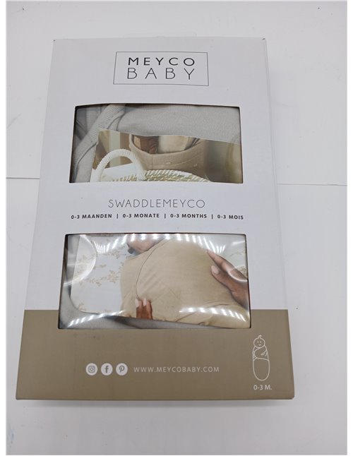 Saco Meyco Baby Uni, equipamiento inicial para recién nacidos (saco para bebés de 0 a 3 meses, suave para dormir, 100% algodón, 
