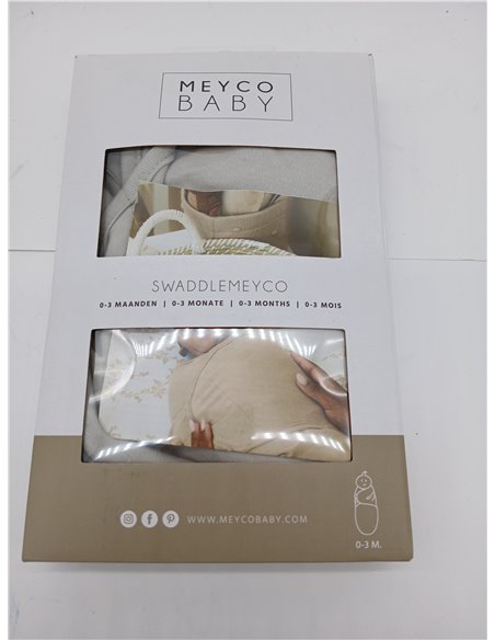 Saco Meyco Baby Uni, equipamiento inicial para recién nacidos (saco para bebés de 0 a 3 meses, suave para dormir, 100% algodón, 