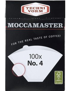 Moccamaster, Filtro de café, Papel de filtro Moccamaster no. 4, 100p