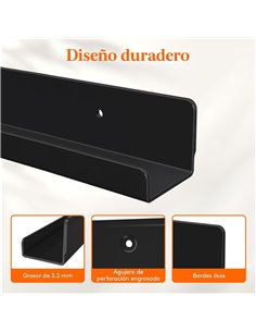 Lifewit Estantes flotantes para vinilos, Paquete de 6 Unidades de 12 Pulgadas, estantes de Pared de acrílico Transparente para d