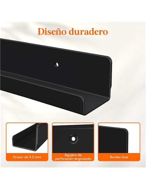Lifewit Estantes flotantes para vinilos, Paquete de 6 Unidades de 12 Pulgadas, estantes de Pared de acrílico Transparente para d